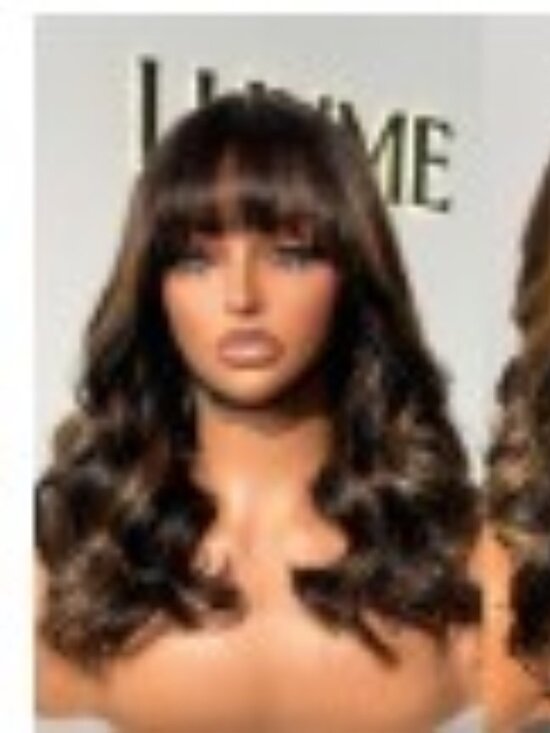 Luvme Other - Luvme - True Scalp Blonde Highlight Loose Wave Glueless Lace Wig Bang 14 inch